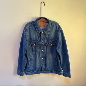 Taylor Stitch~ Men’s 46 Long Haul Organic Selvedge Cotton Washed Denim  Jacket